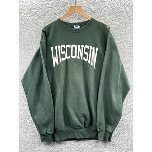 Vintage University Of Wisconsin Sweatshirt Men's Size XXL Green Champion